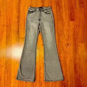 KanCan Grey Arlington Mid Rise Flare Jean